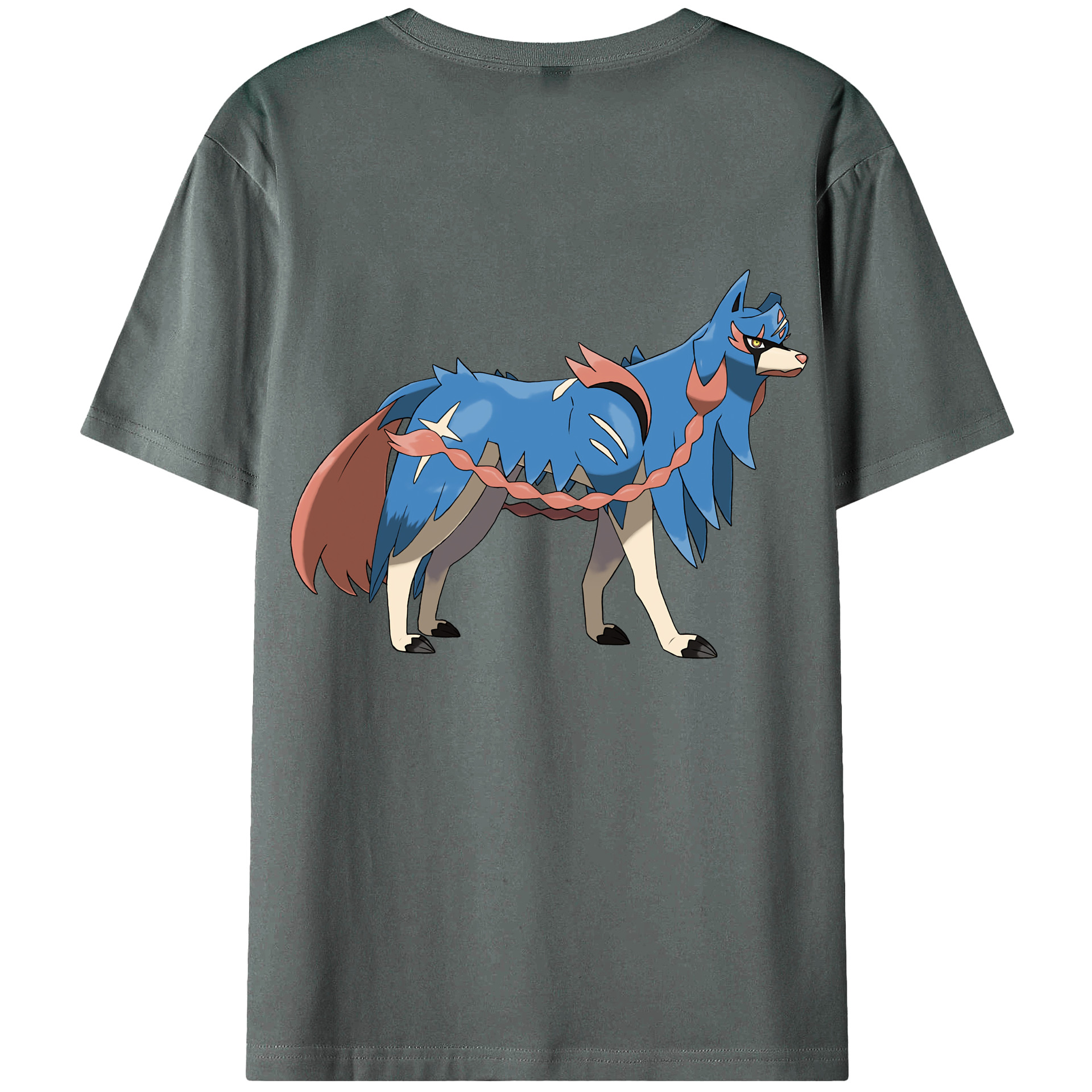 （画像用） ポケットモンスター Pokémon 綿100％ メンズ半袖Tシャツ（バックプリント） 通気性